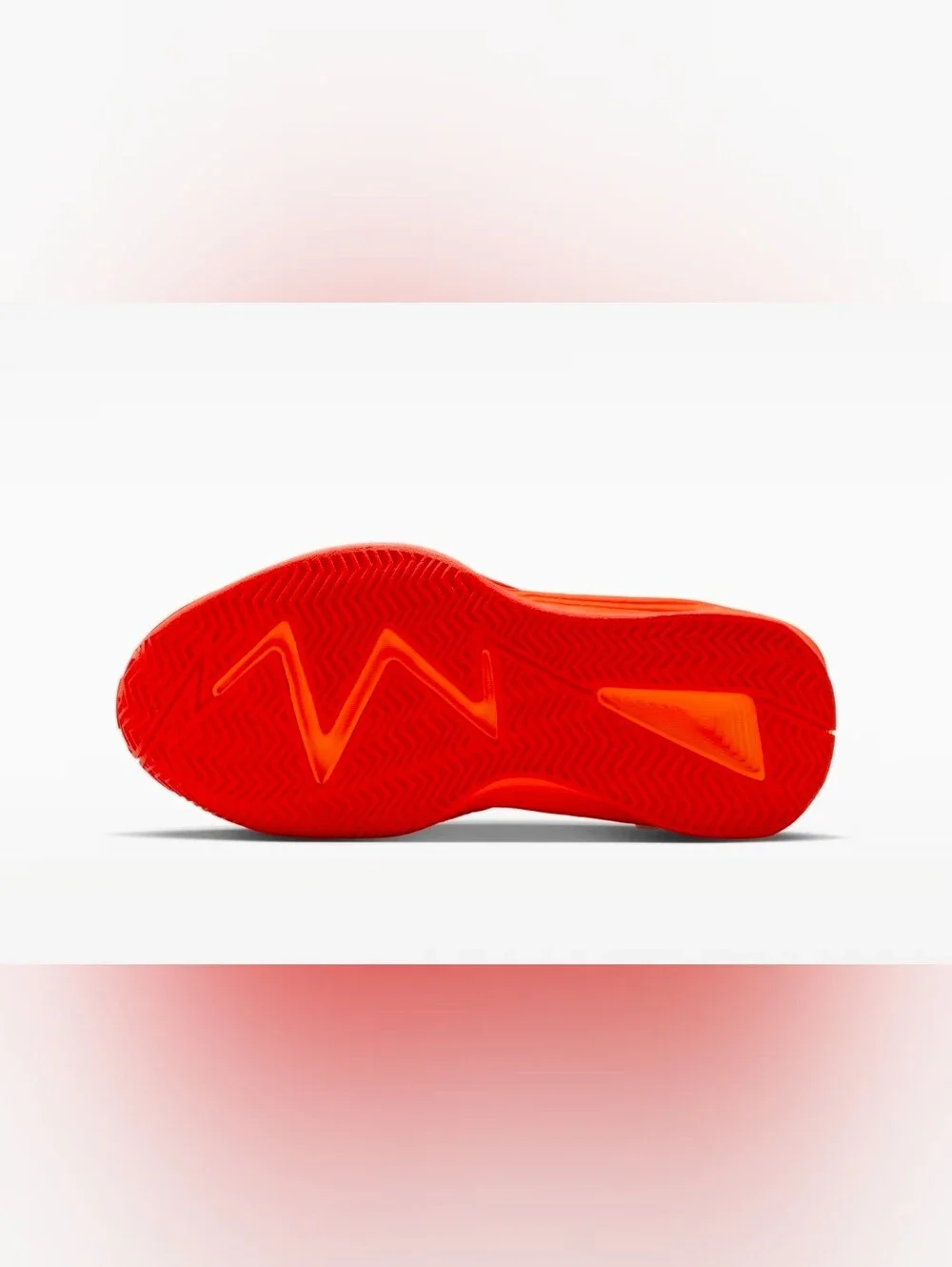 Nike Men's White Sneakers with Red & Orange Lightning Accents